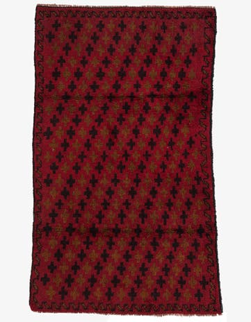 2' 9 x 4' 8 Hand Knotted Balouch Persian Wool Rug