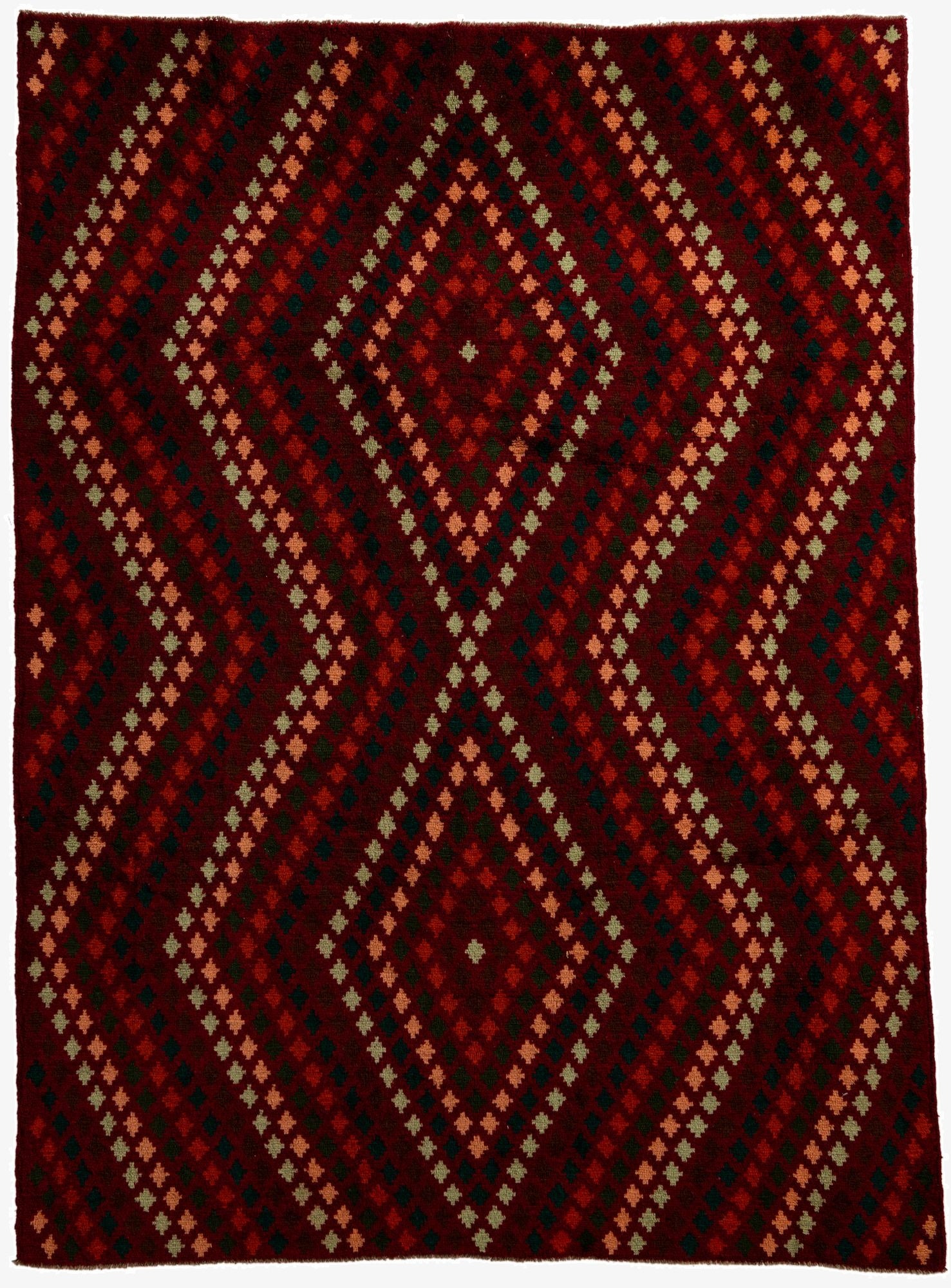 6' 9 x 9' 2  Hand Knotted Balouch Wool Rug