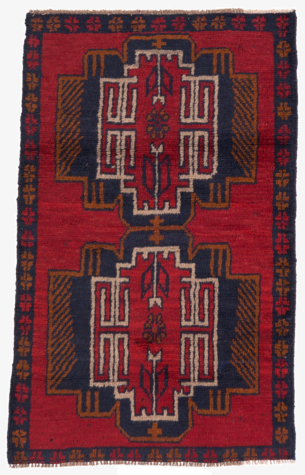 2' 10 x 4' 7  Hand Knotted Balouch Persian Wool Rug