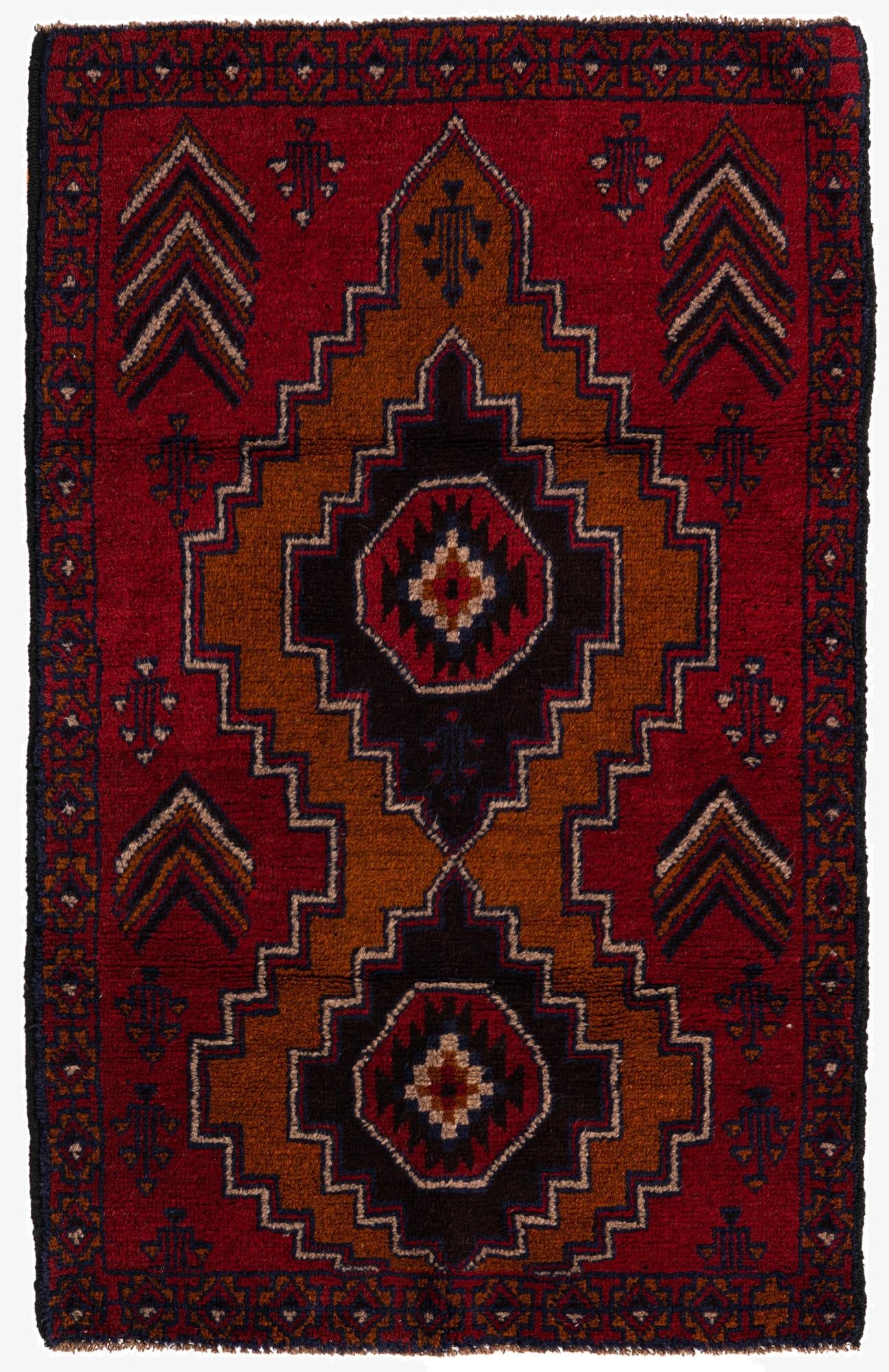 2' 10 x 4' 5  Hand Knotted Balouch Persian Wool Rug