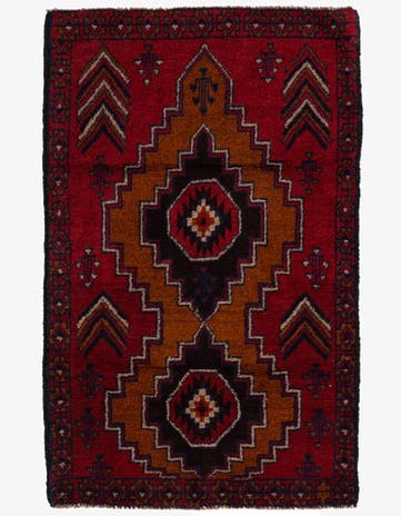 2' 10 x 4' 5 Hand Knotted Balouch Persian Wool Rug