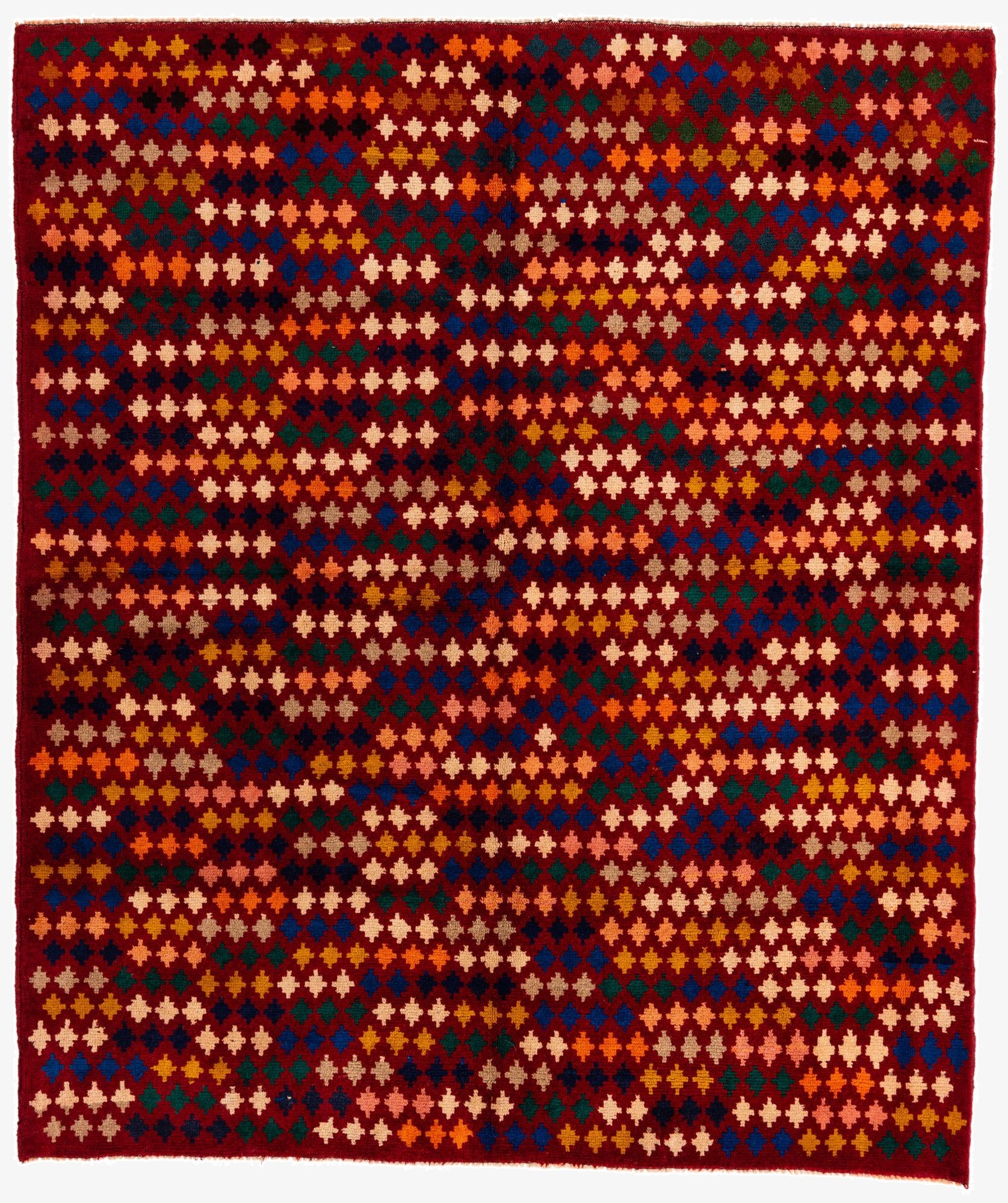 6' 2 x 7' 3  Hand Knotted Balouch Wool Rug