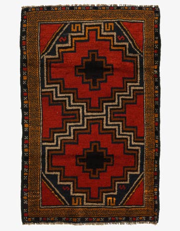 2' 10 x 4' 6 Hand Knotted Balouch Persian Wool Rug