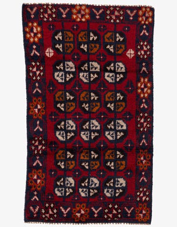 2' 11 x 4' 7 Hand Knotted Balouch Persian Wool Rug