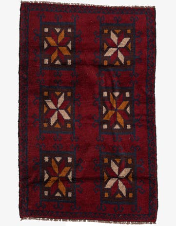 2' 10 x 4' 6 Hand Knotted Balouch Persian Wool Rug