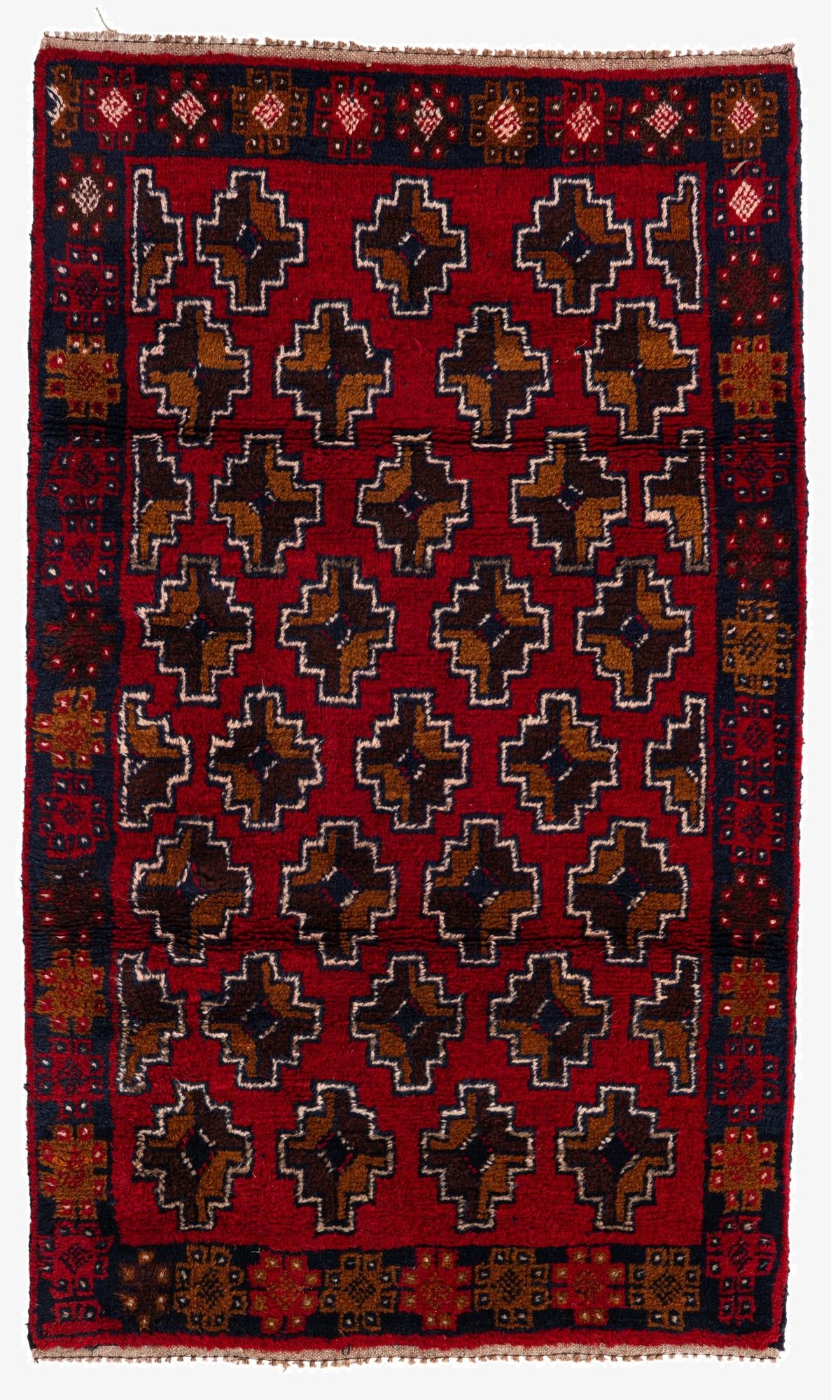 2' 10 x 4' 9  Hand Knotted Balouch Persian Wool Rug