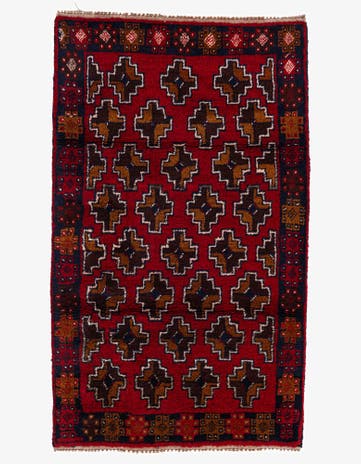 2' 10 x 4' 9 Hand Knotted Balouch Persian Wool Rug