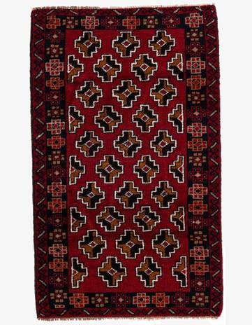 2' 10 x 4' 7 Hand Knotted Balouch Persian Wool Rug