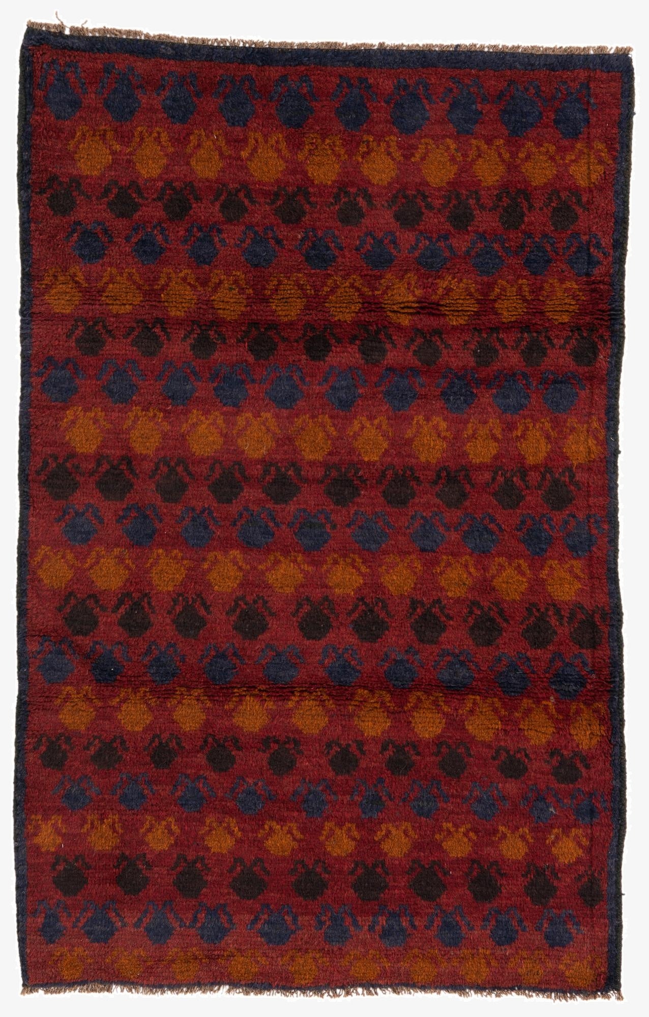 2' 10 x 4' 7  Hand Knotted Balouch Persian Wool Rug