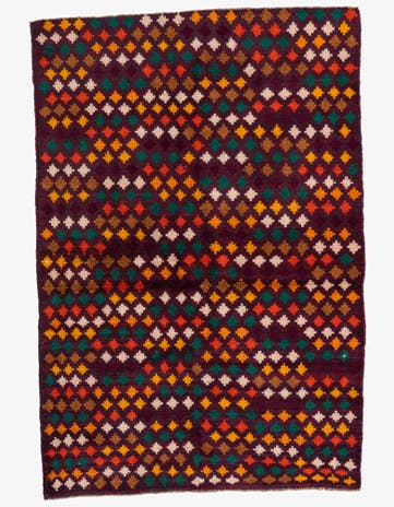 4' x 5' 9 Hand Knotted Balouch Wool Rug