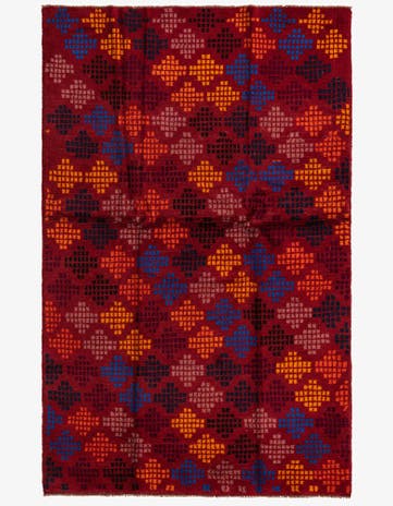 3' 10 x 6' Hand Knotted Balouch Wool Rug