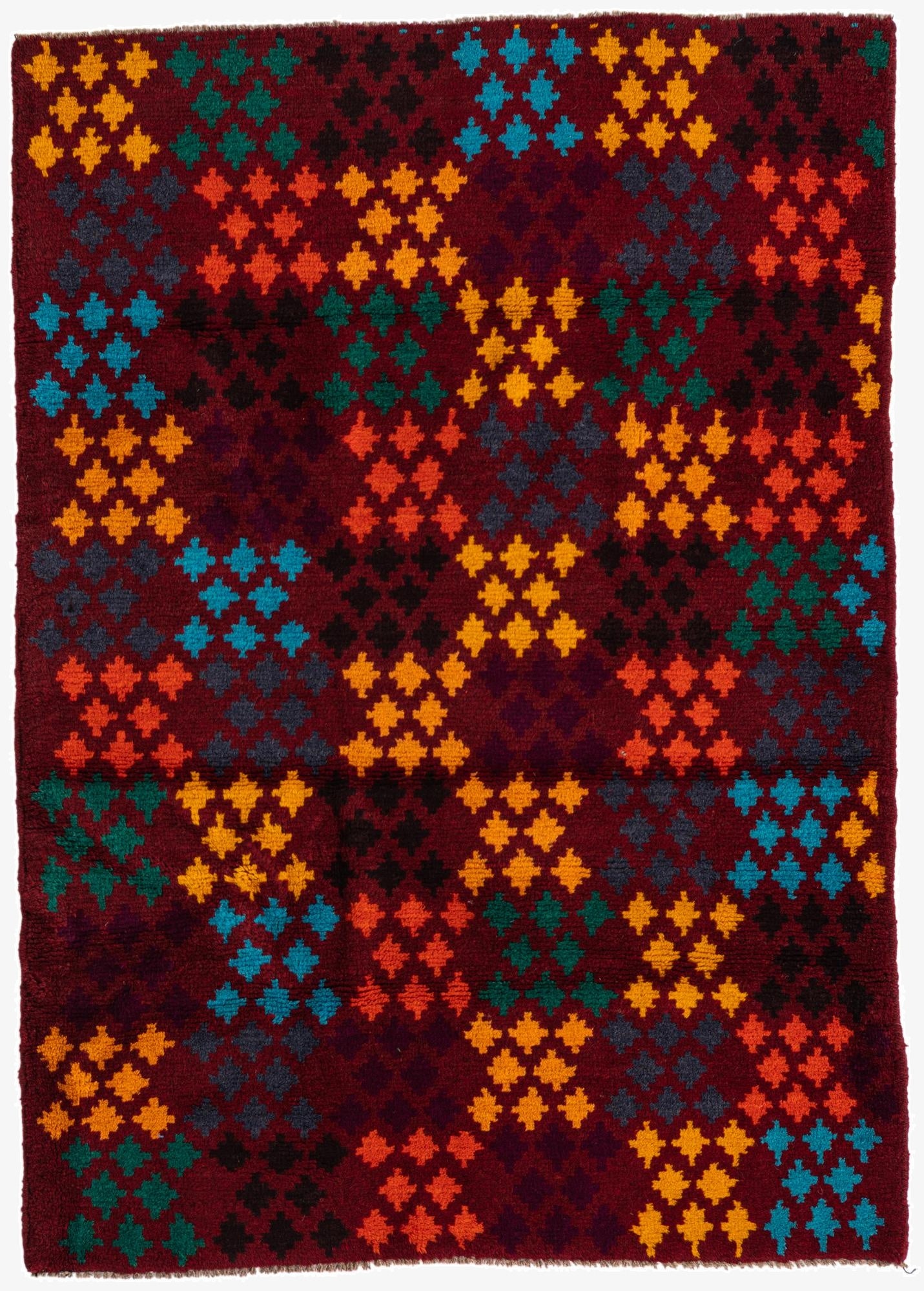 3' 3 x 4' 5  Hand Knotted Balouch Wool Rug