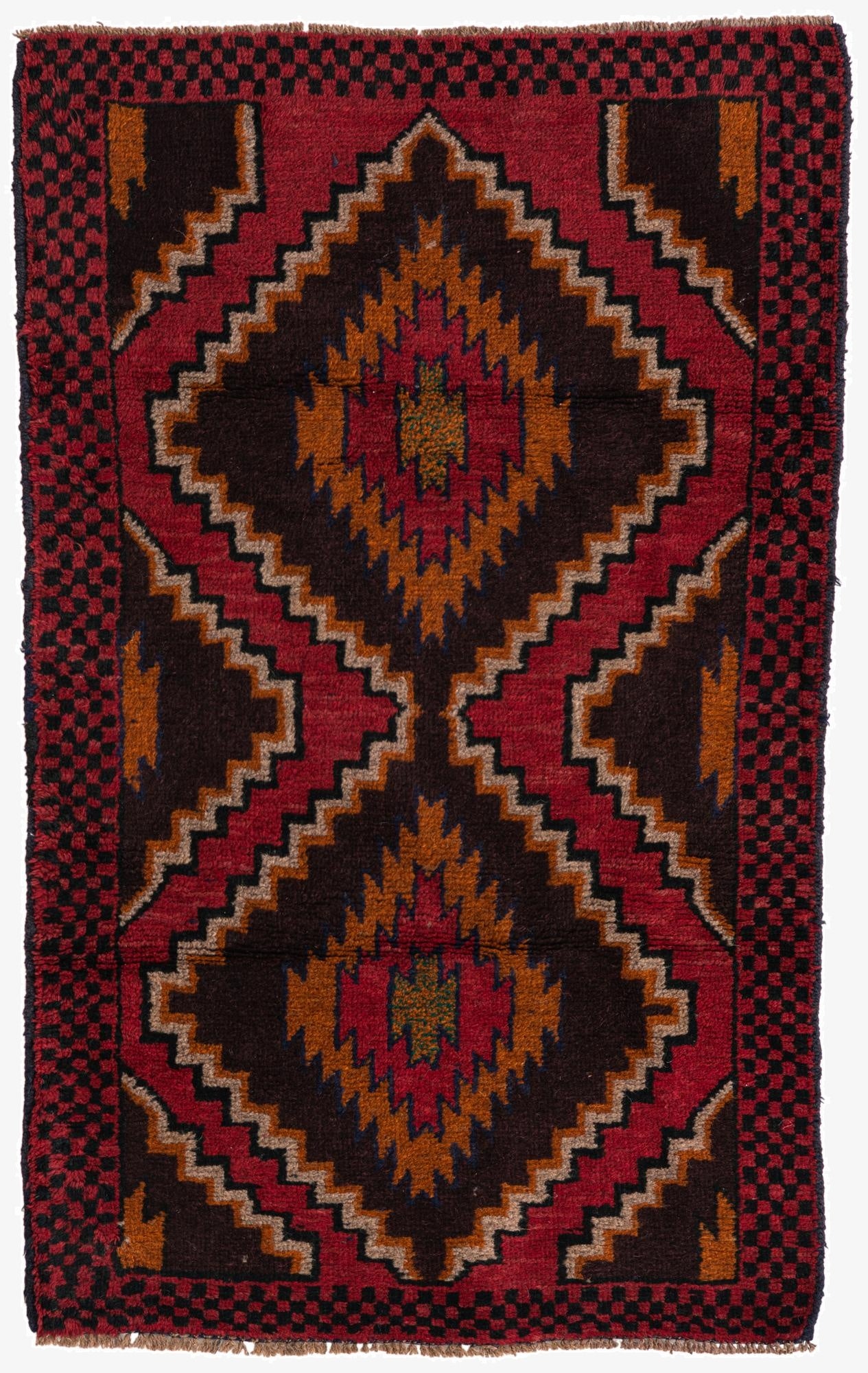 2' 10 x 4' 7  Hand Knotted Balouch Persian Wool Rug