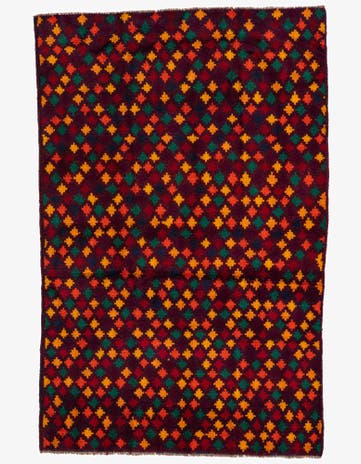 4' x 6' 1 Hand Knotted Balouch Wool Rug