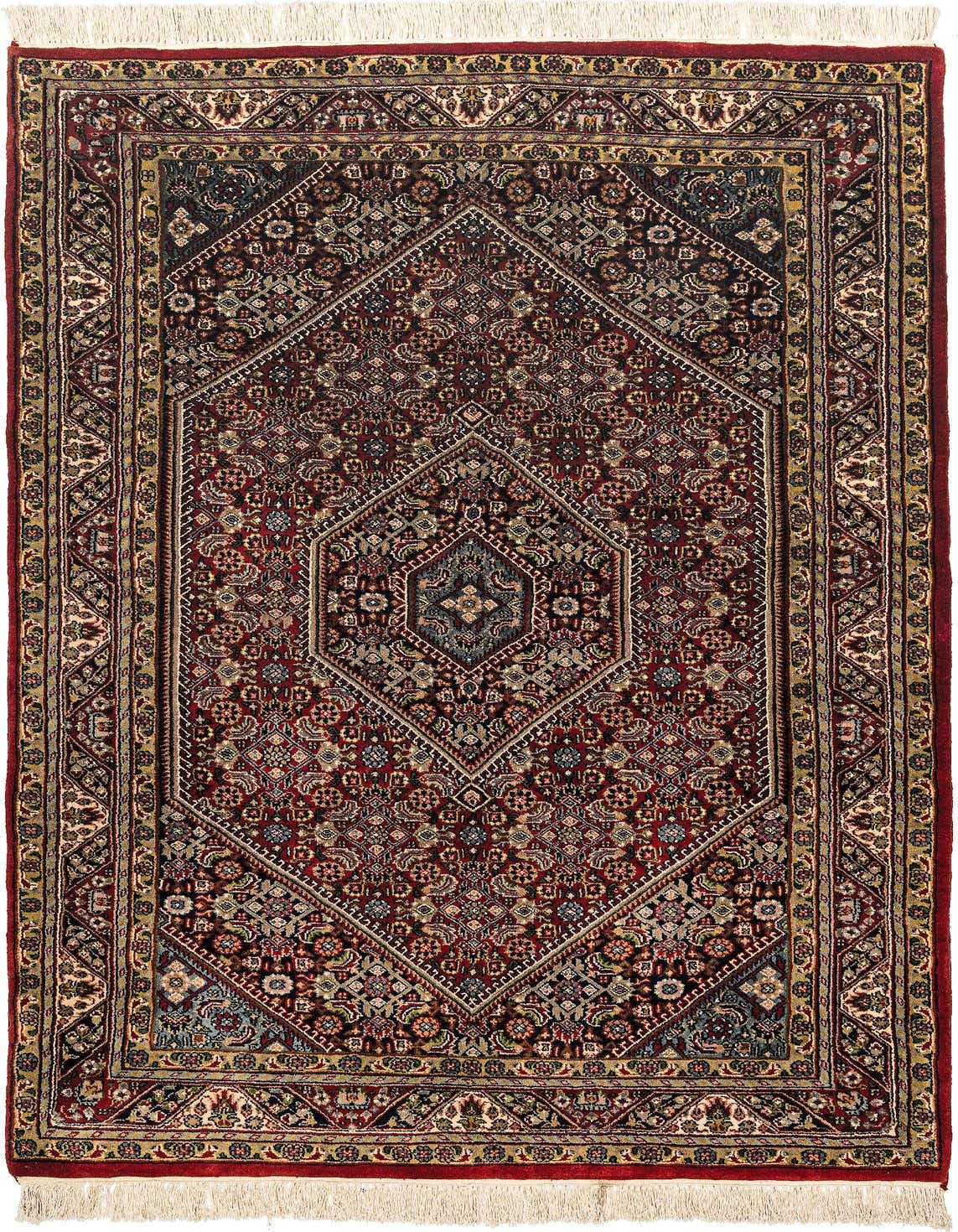 4' 3 x 7' Hand Knotted Bidjar Oriental Wool Rug