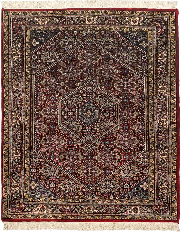 Detail image of 4' 3 x 7' Hand Knotted Bidjar Oriental Wool Rug