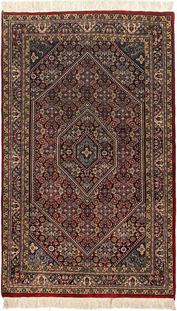 4' 3 x 7' Hand Knotted Bidjar Oriental Wool Rug