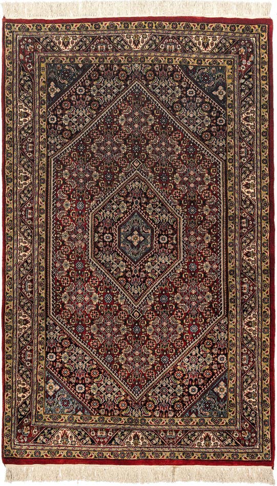 Detail image of 4' 3 x 7' Hand Knotted Bidjar Oriental Wool Rug