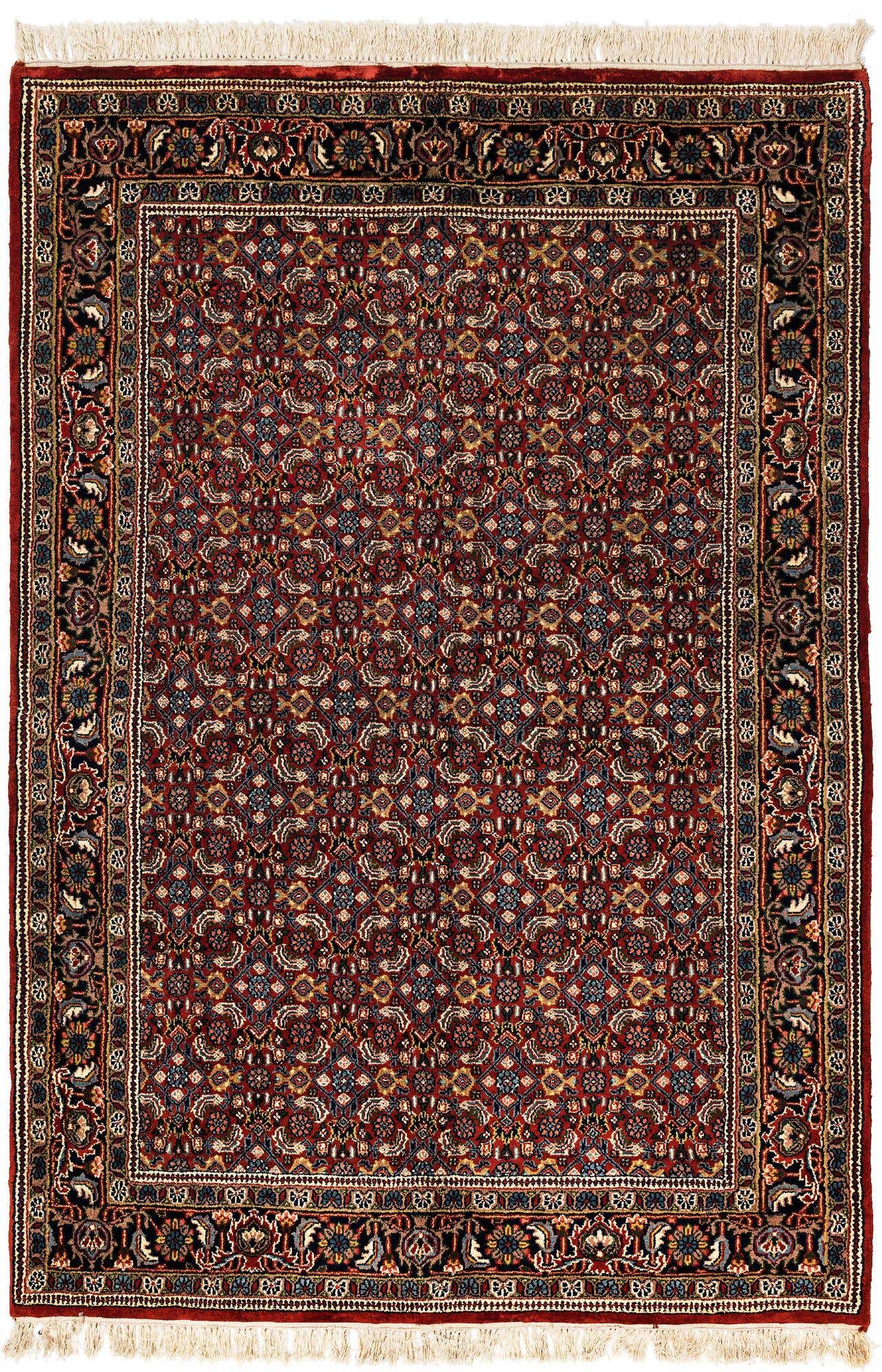 4' 3 x 6' 4 Hand Knotted Birjand Oriental Wool Rug