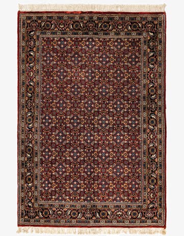 4' 3 x 6' 4 Hand Knotted Birjand Oriental Wool Rug