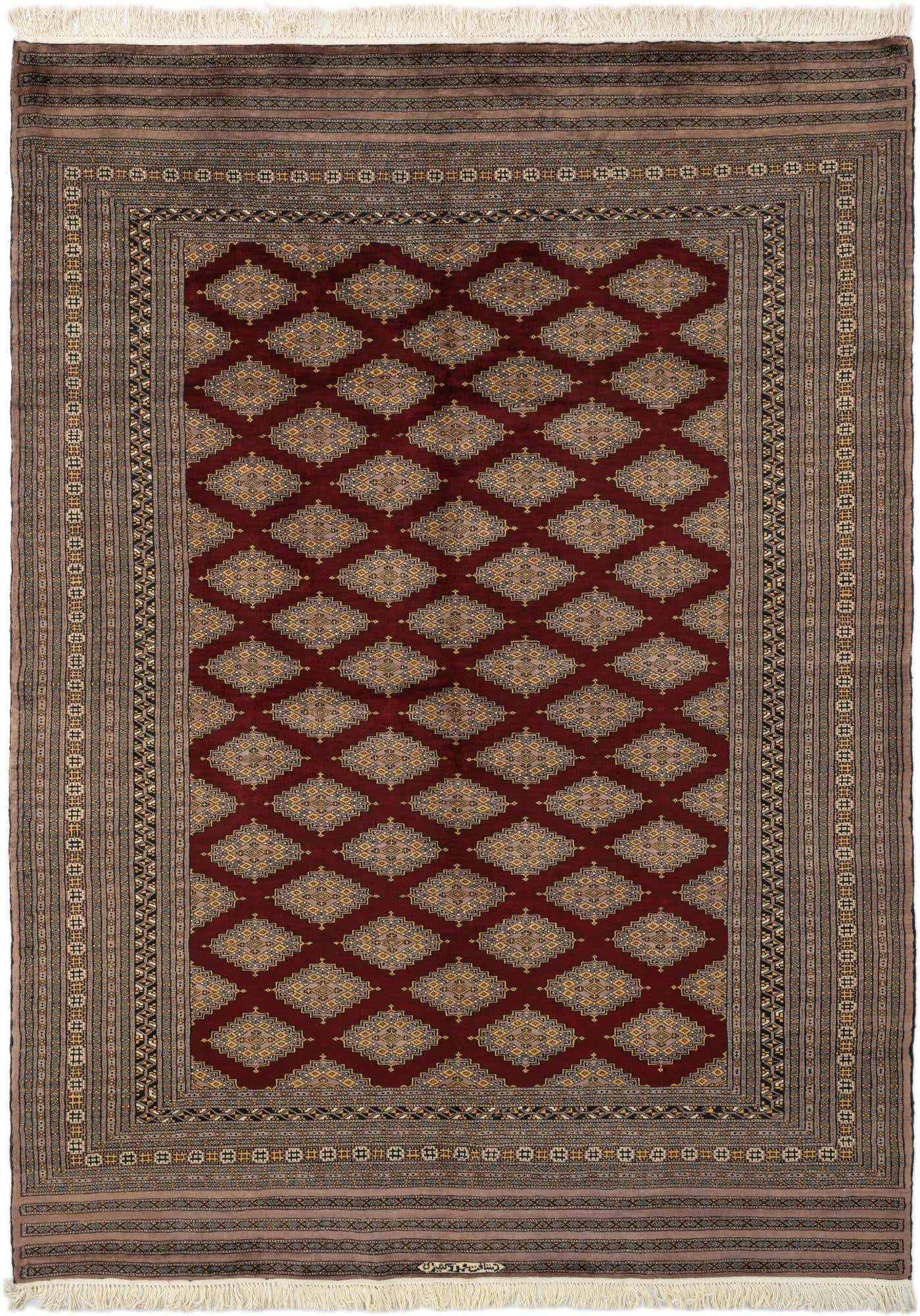 6' 2 x 8' 6 Hand Knotted Bokhara Oriental Wool Rug