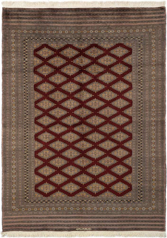 6' 2 x 8' 6 Hand Knotted Bokhara Oriental Wool Rug