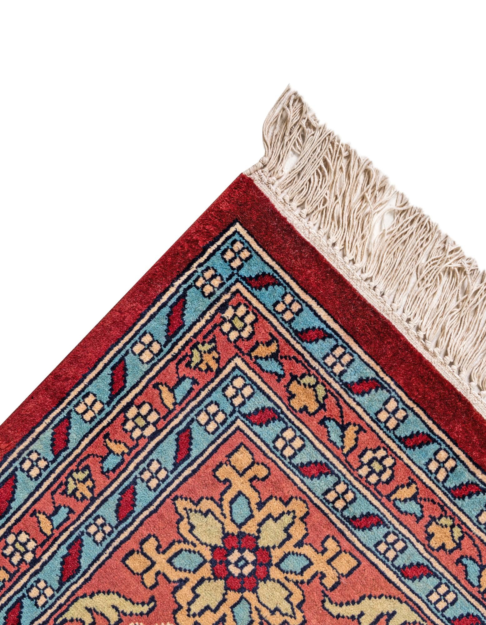9' 3 x 12' 1 Hand Knotted Bokhara Oriental Wool Rug
