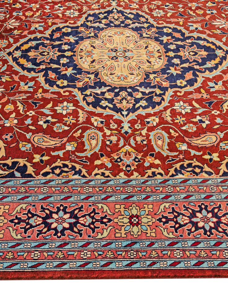 Detail image of 9' 3 x 12' 1 Hand Knotted Bokhara Oriental Wool Rug