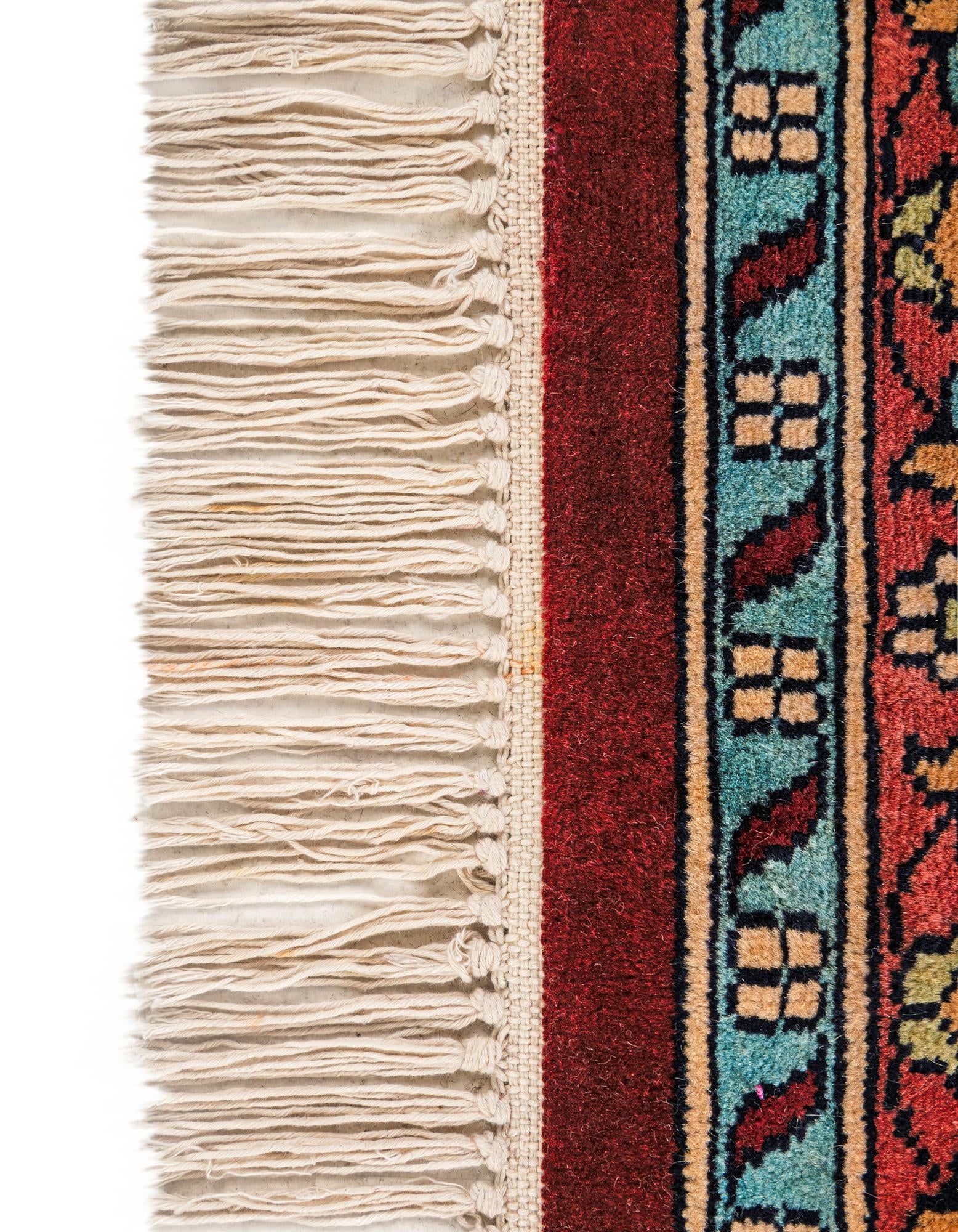 9' 3 x 12' 1 Hand Knotted Bokhara Oriental Wool Rug