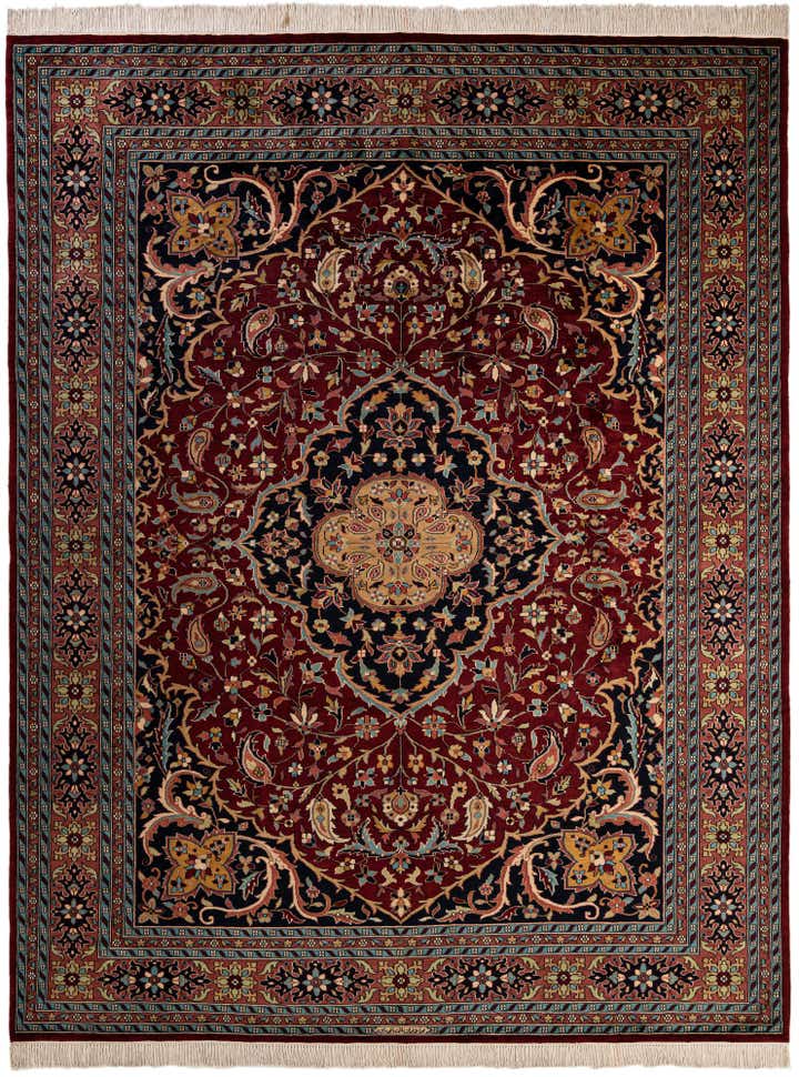 9' 3 x 12' 1 Hand Knotted Bokhara Oriental Wool Rug