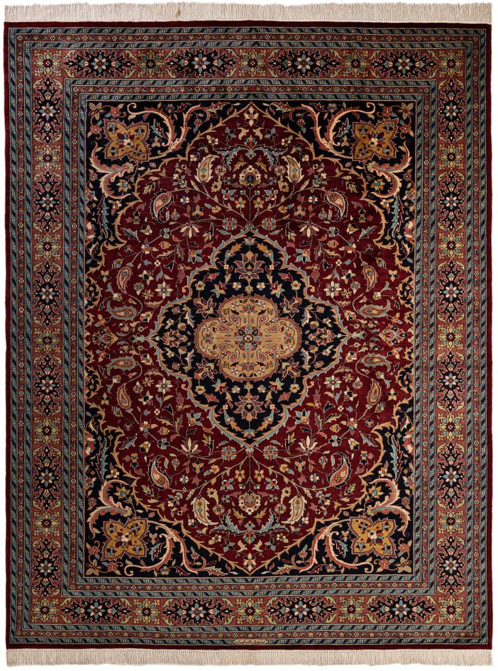Detail image of 9' 3 x 12' 1 Hand Knotted Bokhara Oriental Wool Rug