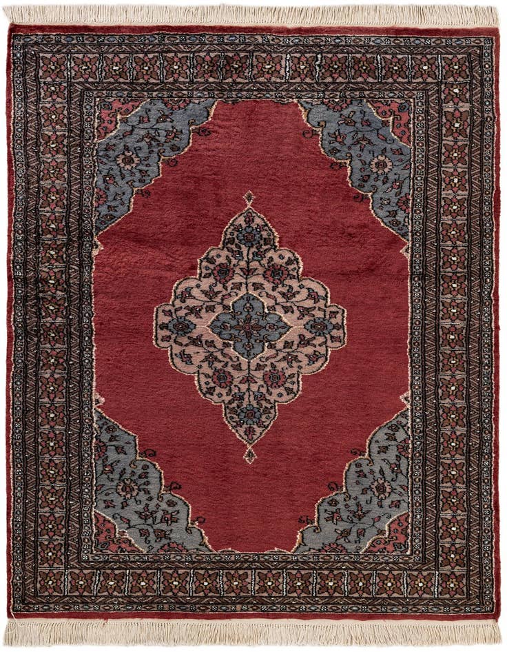 Detail image of 4' x 6' 7 Hand Knotted Bokhara Oriental Rug