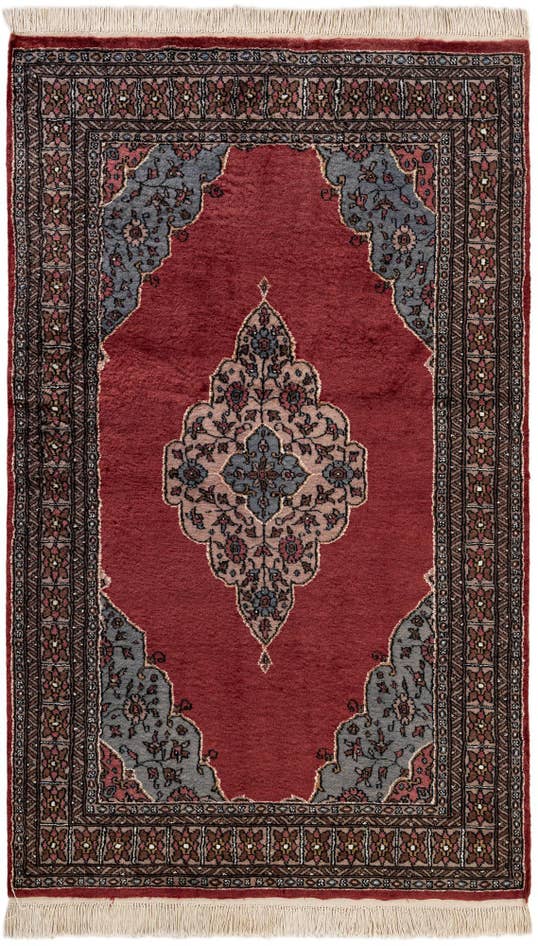 Detail image of 4' x 6' 7 Hand Knotted Bokhara Oriental Rug