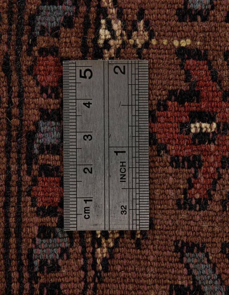Detail image of 4' 1 x 6' 1  Hand Knotted Bokhara Oriental Wool Rug