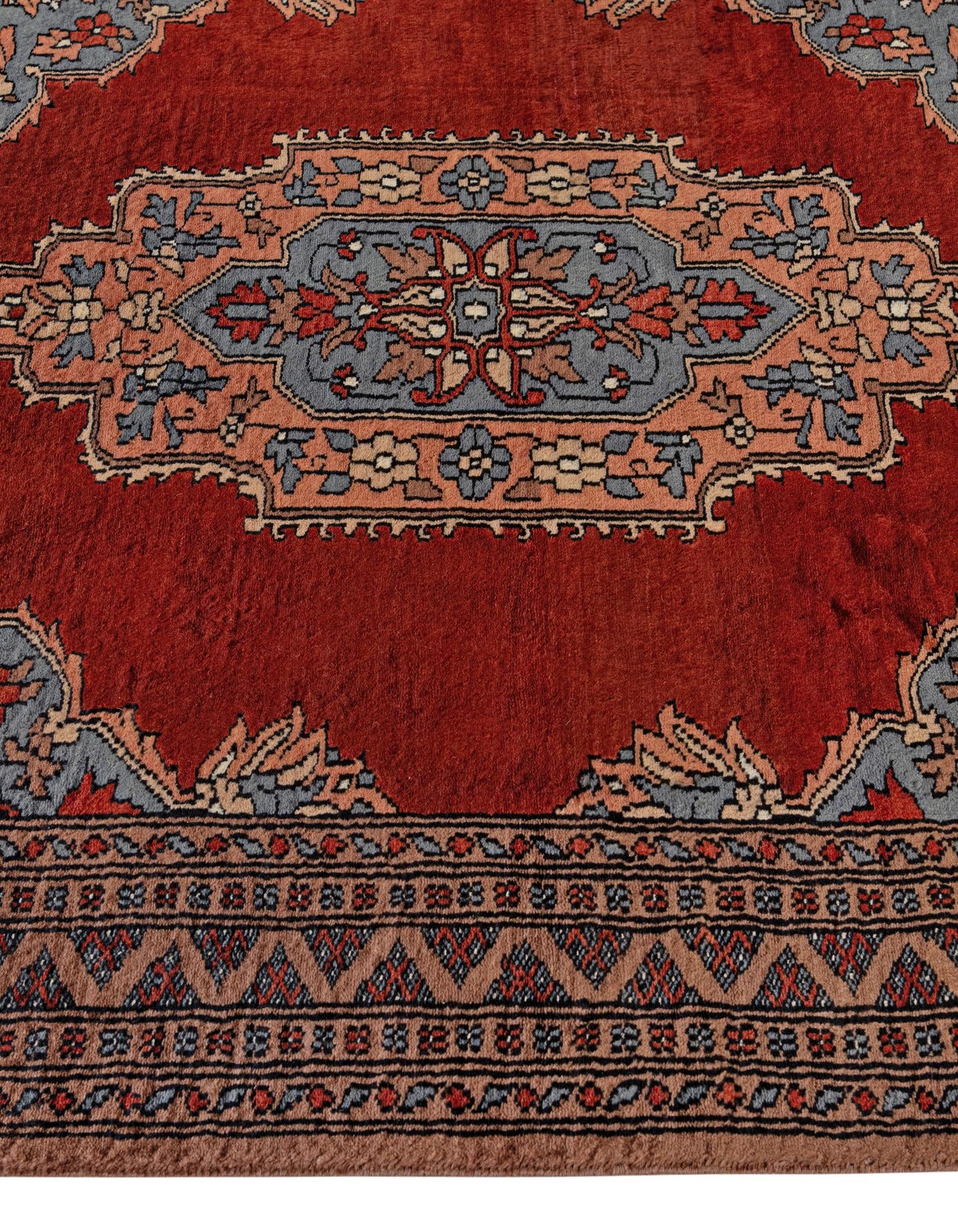 4' 1 x 6' 1 Hand Knotted Bokhara Oriental Wool Rug