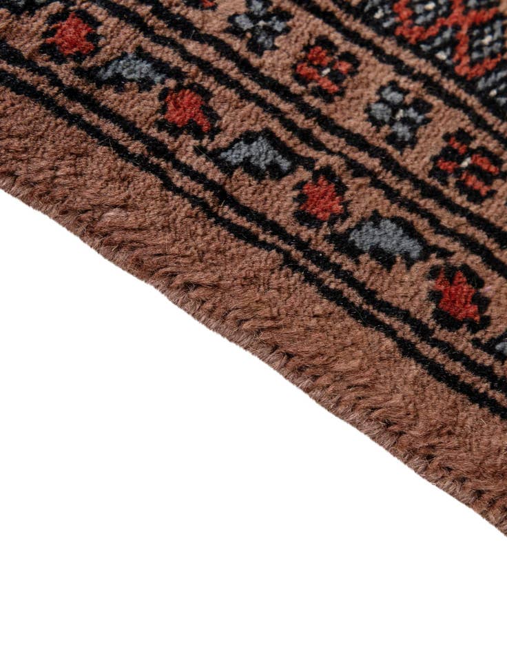 Detail image of 4' 1 x 6' 1 Hand Knotted Bokhara Oriental Wool Rug