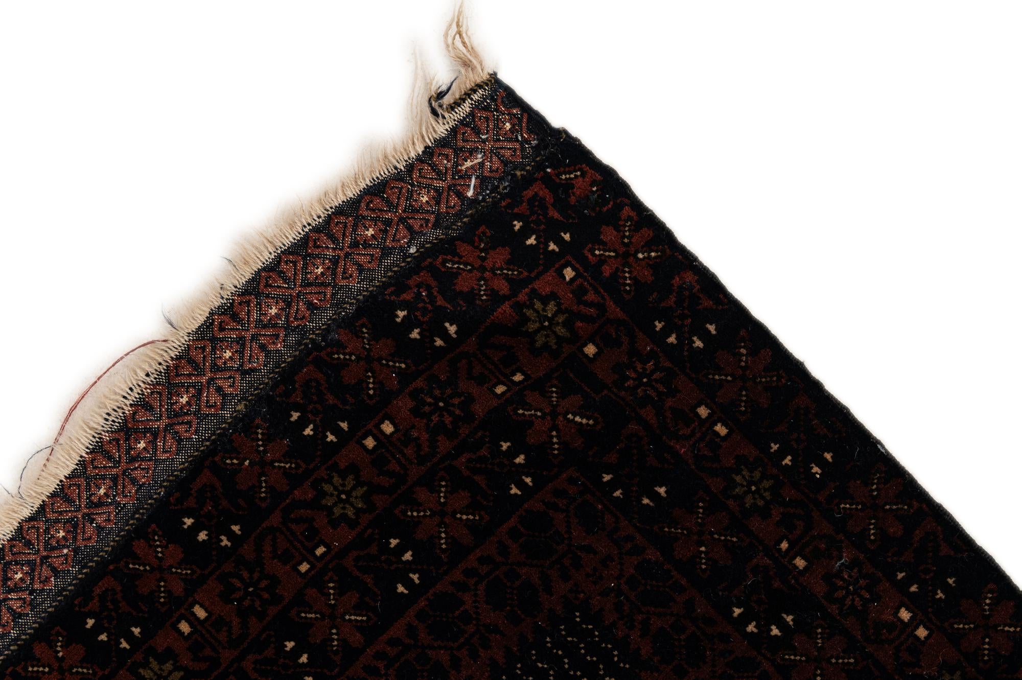 3' 10 x 6' 11 Hand Knotted Bokhara Oriental Wool Rug
