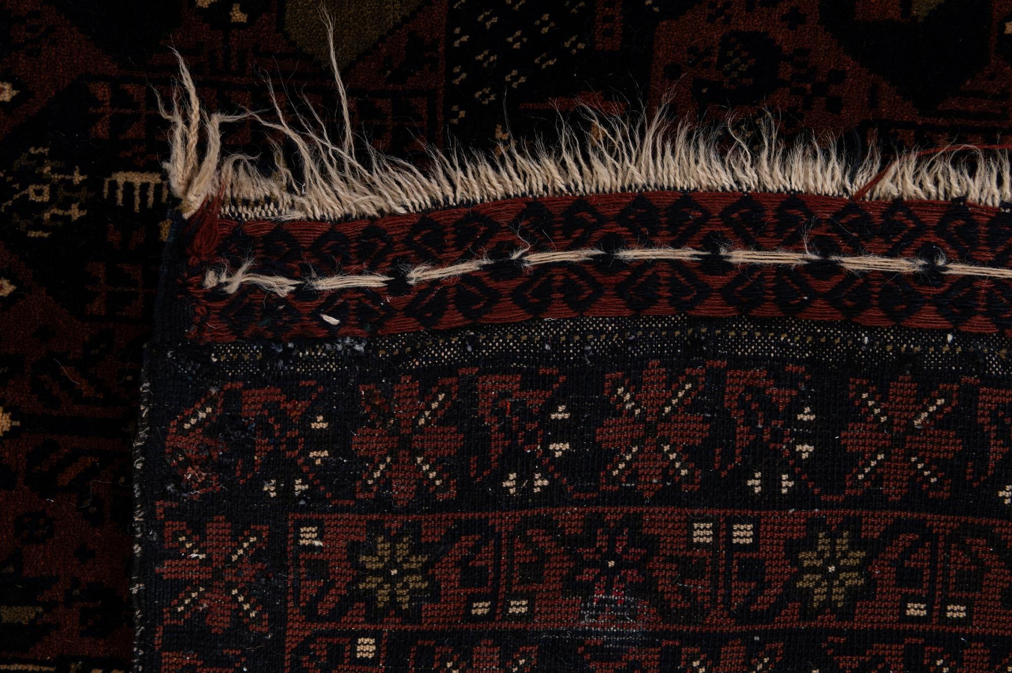 3' 10 x 6' 11 Hand Knotted Bokhara Oriental Wool Rug