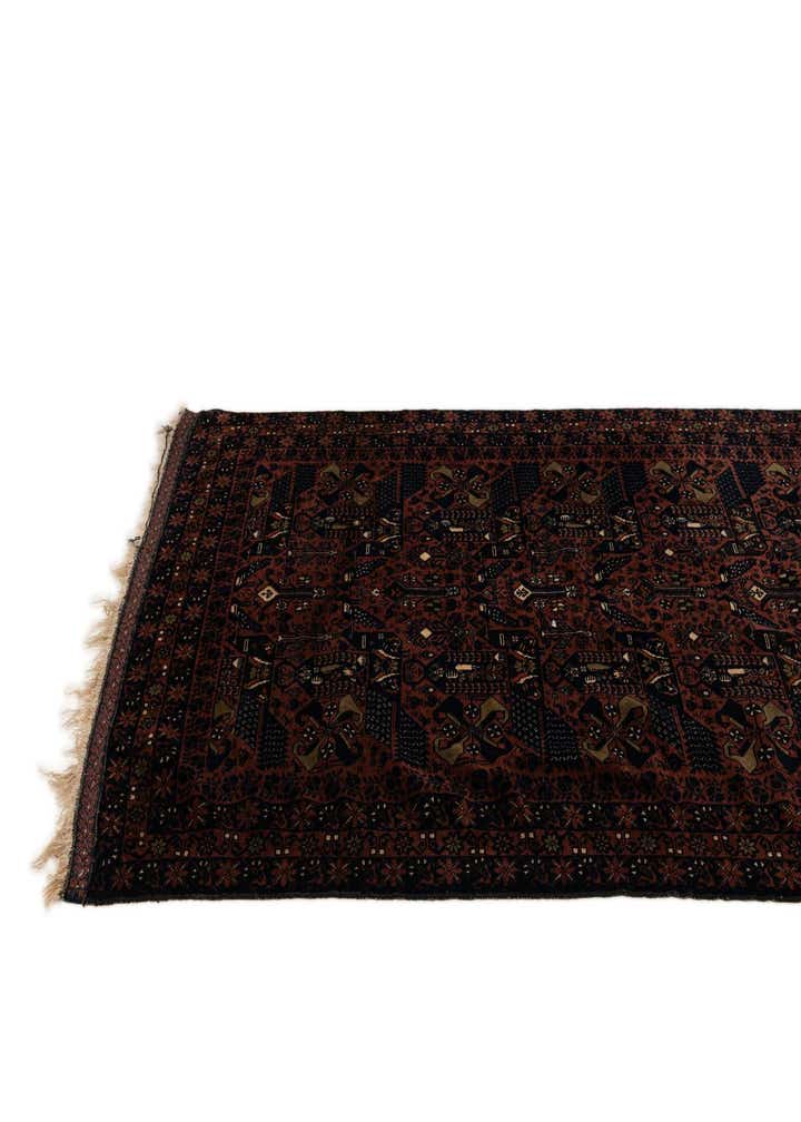 3' 10 x 6' 11 Hand Knotted Bokhara Oriental Wool Rug