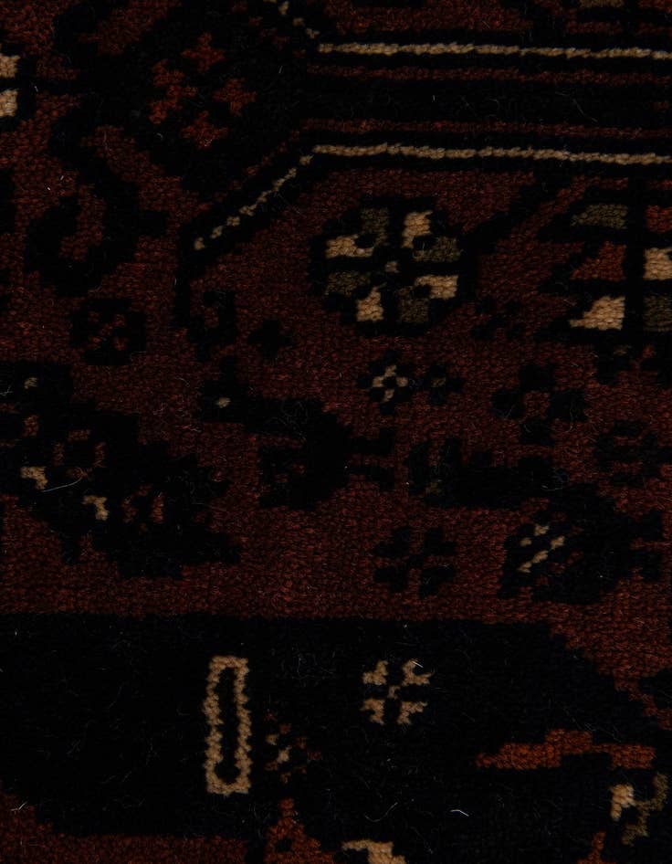 Detail image of 3' 10 x 6' 11  Hand Knotted Bokhara Oriental Wool Rug