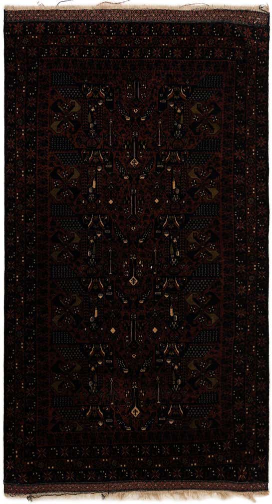 3' 10 x 6' 11 Hand Knotted Bokhara Oriental Wool Rug