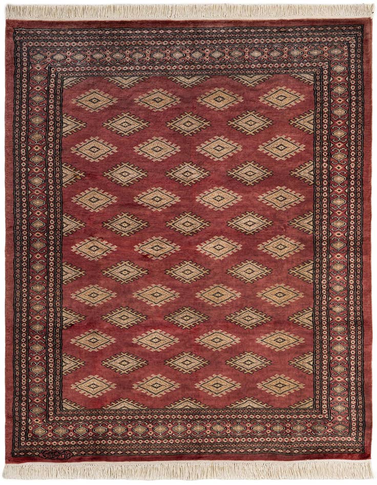 Detail image of 4' 7 x 6' 8 Hand Knotted Bokhara Oriental Rug
