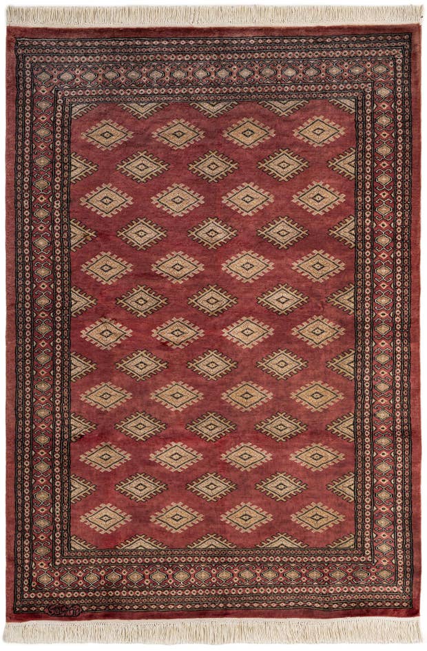 Detail image of 4' 7 x 6' 8 Hand Knotted Bokhara Oriental Rug
