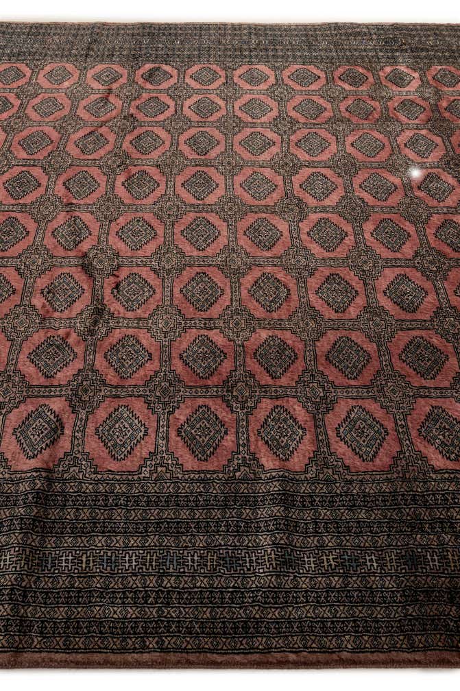 9' 2 x 11' 11 Hand Knotted Bokhara Oriental Wool Rug