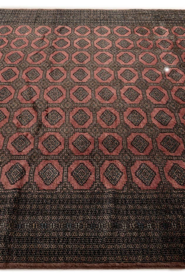 Detail image of 9' 2 x 11' 11 Hand Knotted Bokhara Oriental Wool Rug