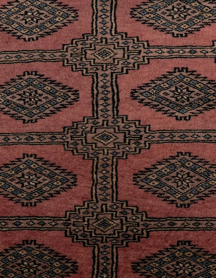 Detail image of 9' 2 x 11' 11  Hand Knotted Bokhara Oriental Wool Rug