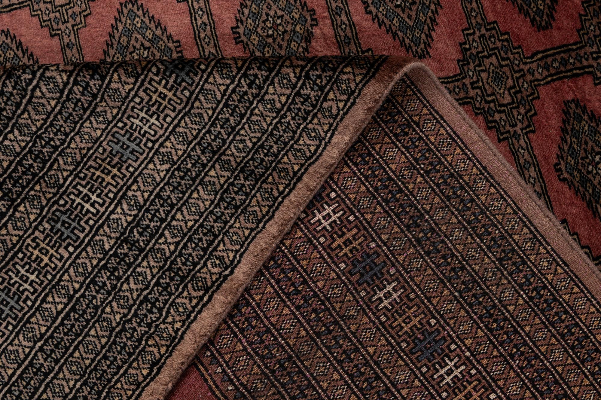 9' 2 x 11' 11 Hand Knotted Bokhara Oriental Wool Rug