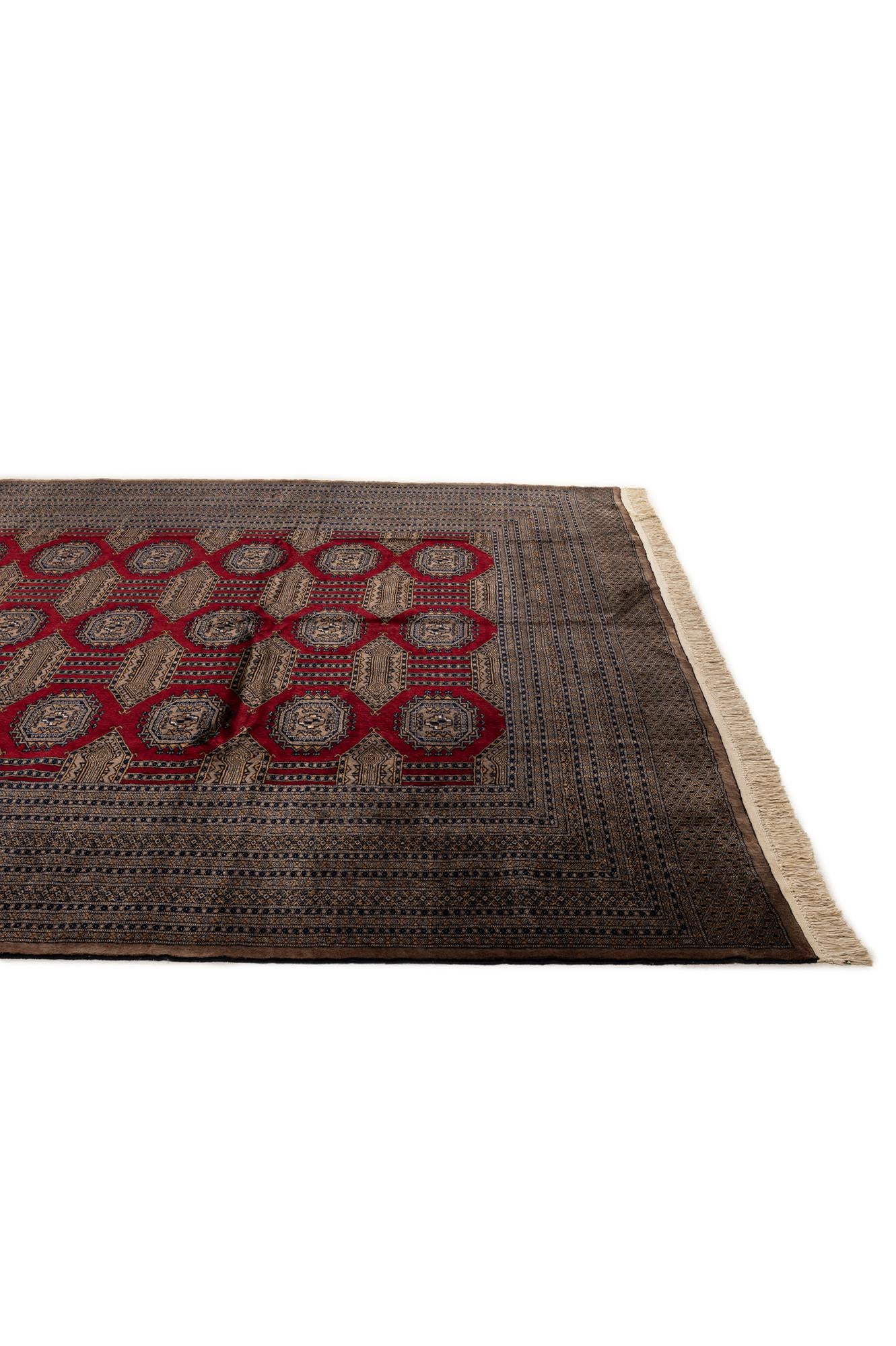 10' 2 x 14' 3 Hand Knotted Bokhara Oriental Wool Rug