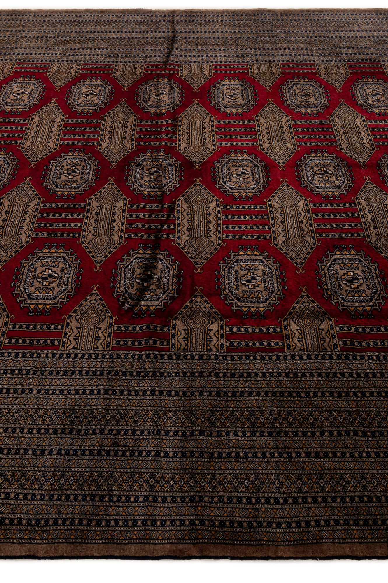 10' 2 x 14' 3 Hand Knotted Bokhara Oriental Wool Rug