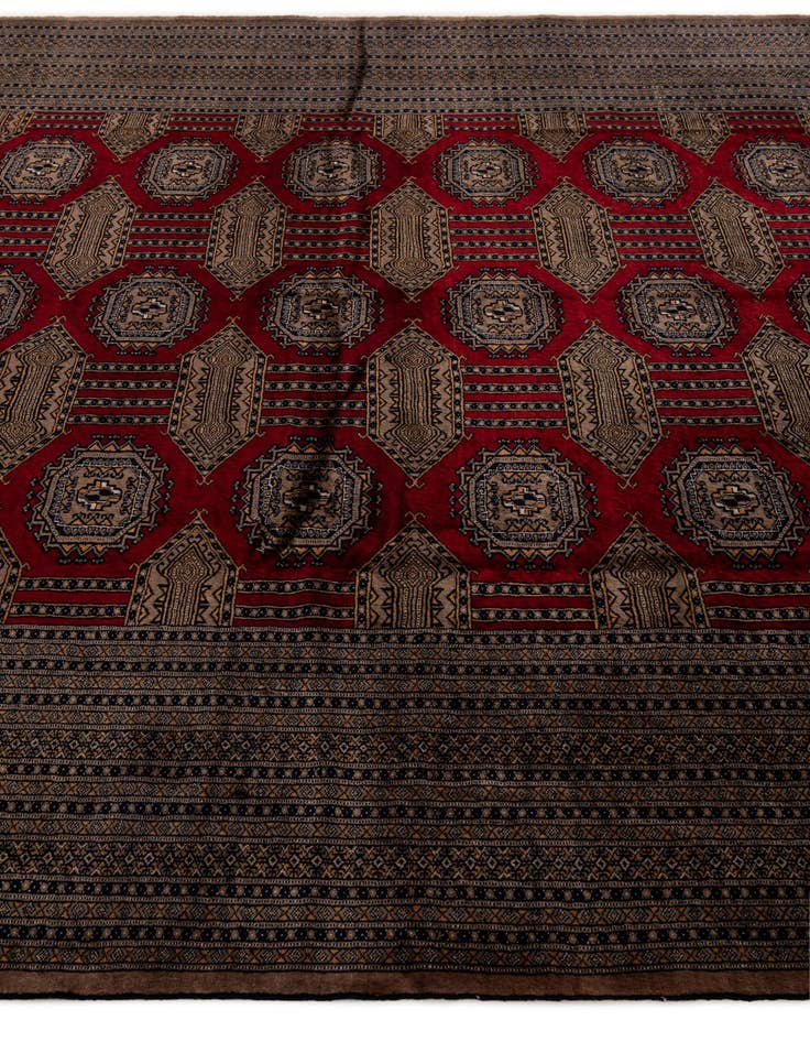 Detail image of 10' 2 x 14' 3  Hand Knotted Bokhara Oriental Wool Rug
